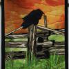 Raven on a Cedar Fence cattim_595_16
18 1/2" x 12"  (47cm x 30cm)
SOLD